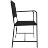 utomhusbänk Svart Metall Standard Hållbar Utomhusbänk vidaXL 103.5 x 51.5 x 90 cm – miniatyr 5