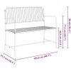 utomhusbänk Svart Metall Standard Hållbar Utomhusbänk vidaXL 103.5 x 51.5 x 90 cm – miniatyr 9
