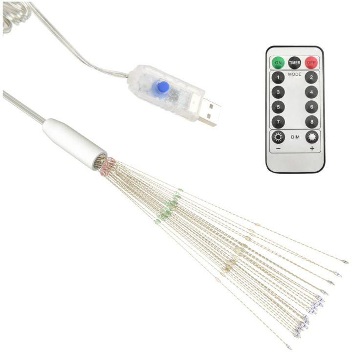 Utomhusbelysning fyrverkerier 10 st flerfärgad 20cm 1400 LED vidaXL – bild 9