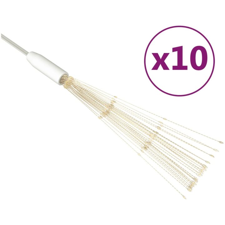 Utomhusbelysning fyrverkerier 10 st varmvit 20cm 1400 lysdioder vidaXL – bild 2