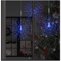 Utomhusbelysning fyrverkerier ljusblå 20cm 140 lysdioder vidaXL