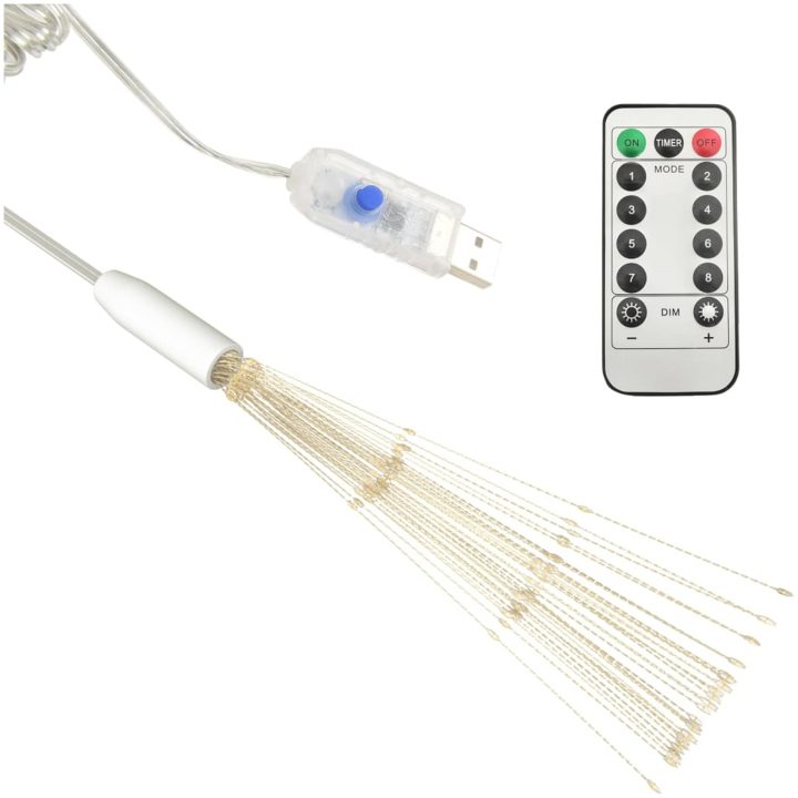Utomhusbelysning fyrverkerier varmvit 20cm 140 lysdioder vidaXL – bild 7