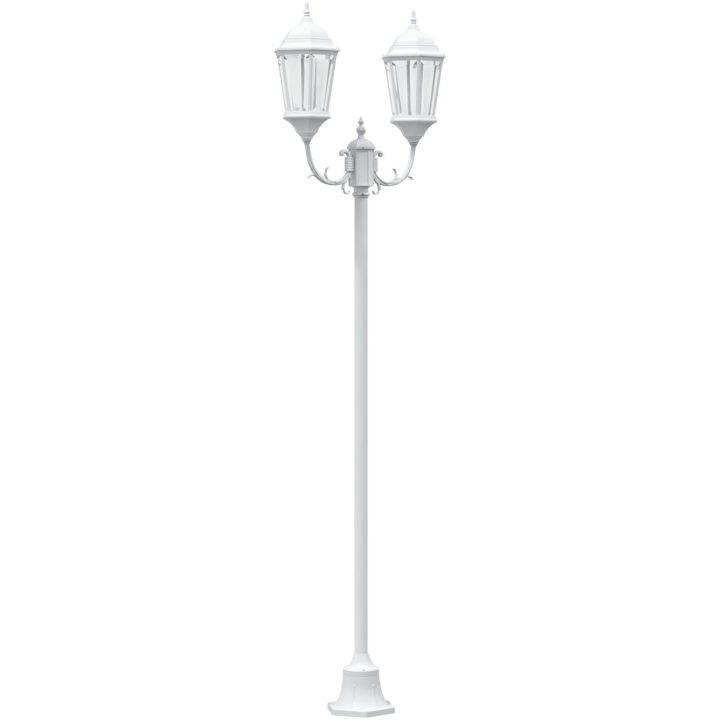 Utomhusbelysning Vit Metall Metallgångbelysning Cylindrisk vidaXL Large – bild 2