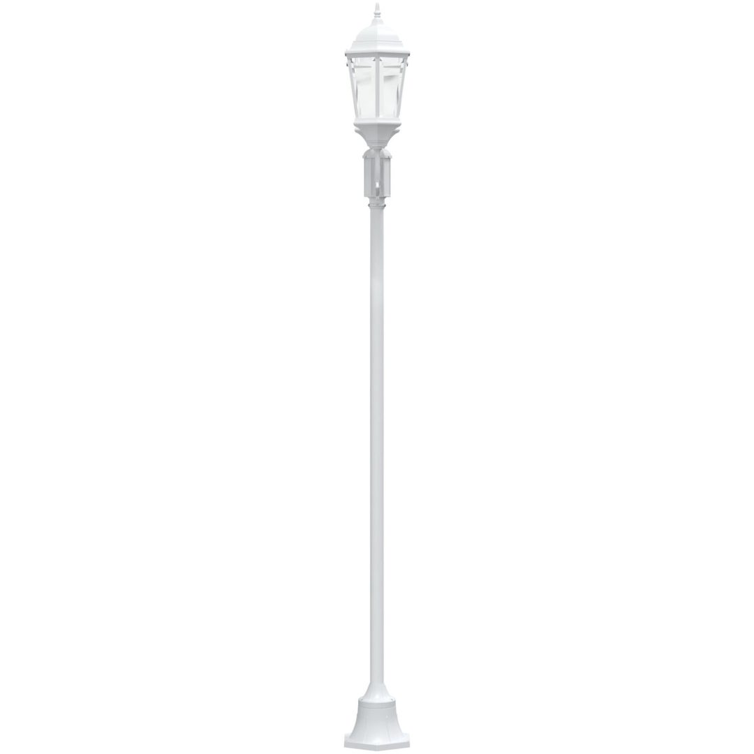 Utomhusbelysning Vit Metall Metallgångbelysning Cylindrisk vidaXL Large – bild 4