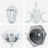 Utomhusbelysning Vit Metall Metallgångbelysning Cylindrisk vidaXL Large – miniatyr 5