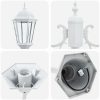Utomhusbelysning Vit Metall Metallgångbelysning Cylindrisk vidaXL Large – miniatyr 6