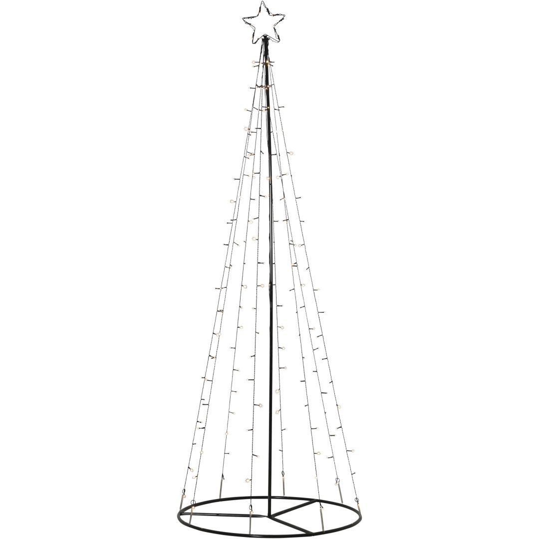 Utomhusdekoration Light Tree Svart Star Trading