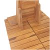 Utomhusdusch massiv teak 70x75x204 cm vidaXL – miniatyr 8
