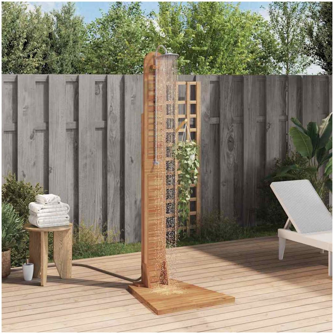 Utomhusdusch massiv teak 70x75x204 cm vidaXL