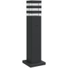 Utomhusgolvlampa med eluttag svart 50 cm aluminium vidaXL 50 cm – miniatyr 2