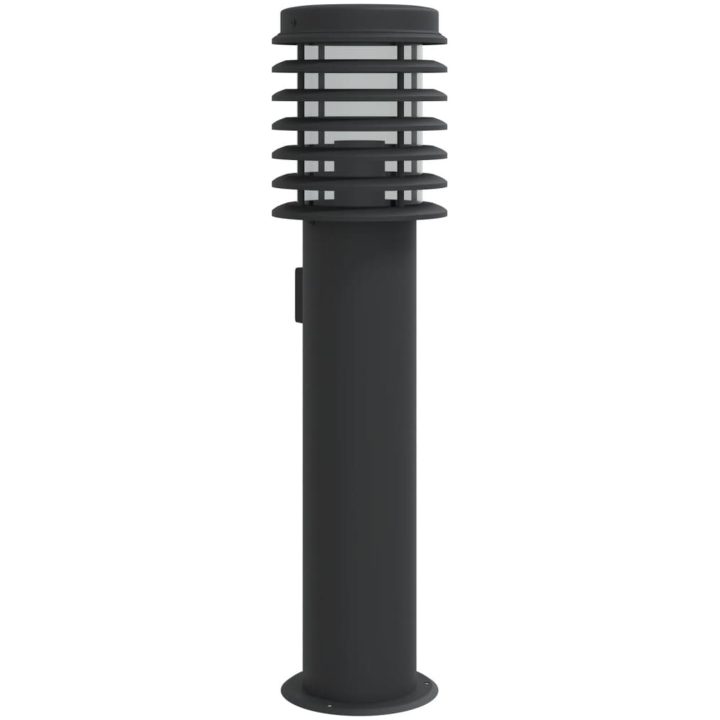Utomhusgolvlampa med eluttag svart 60 cm rostfritt stål vidaXL – bild 2