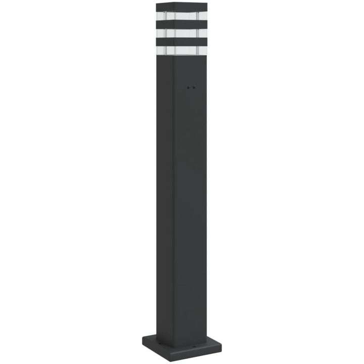 Utomhusgolvlampa med eluttag svart 80 cm aluminium vidaXL 80 cm – bild 2