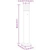 Utomhusgolvlampa med eluttag svart 80 cm aluminium vidaXL 80 cm – miniatyr 7