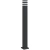 Utomhusgolvlampa med eluttag svart aluminium vidaXL 110 cm – miniatyr 2