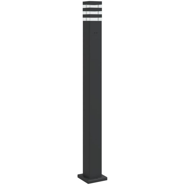 Utomhusgolvlampa med eluttag svart aluminium vidaXL 110 cm – bild 2