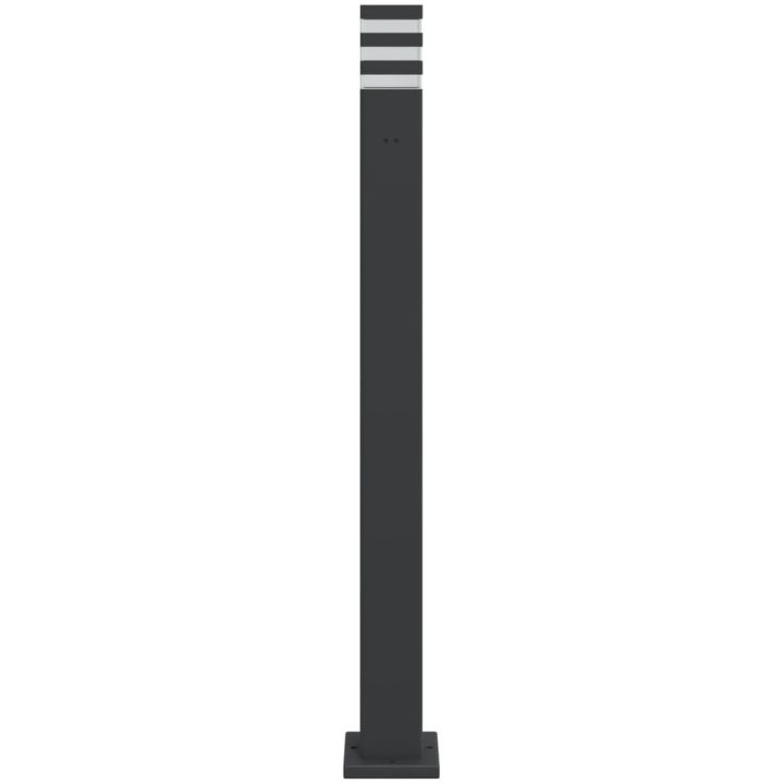 Utomhusgolvlampa med eluttag svart aluminium vidaXL 110 cm – bild 4