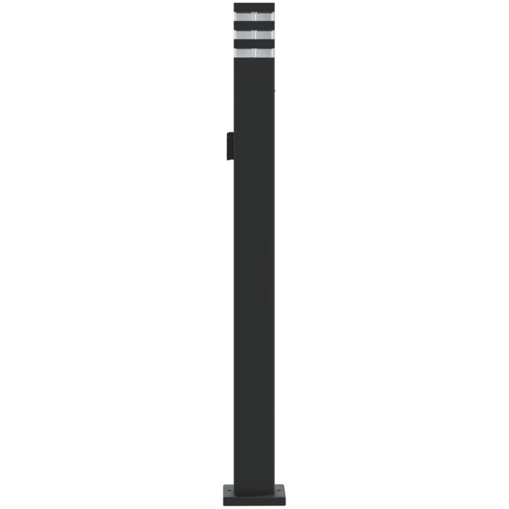 Utomhusgolvlampa med eluttag svart aluminium vidaXL 110 cm – bild 5