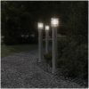 Utomhusgolvlampa med sensor silver 110 cm rostfritt stål vidaXL – miniatyr 3