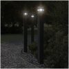 Utomhusgolvlampa med sensor svart 110 cm aluminium vidaXL 110 cm – miniatyr 1