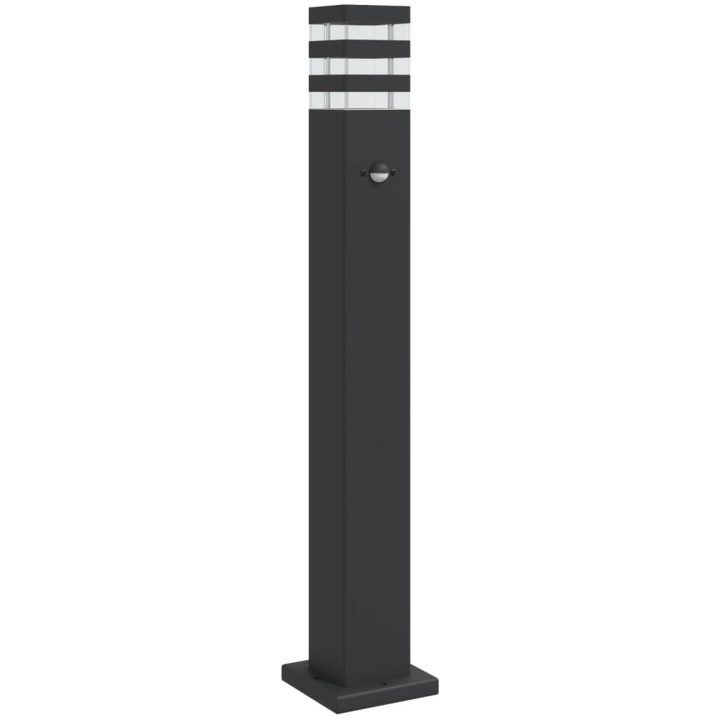 Utomhusgolvlampa med sensor svart 80 cm aluminium vidaXL 80 cm – bild 2