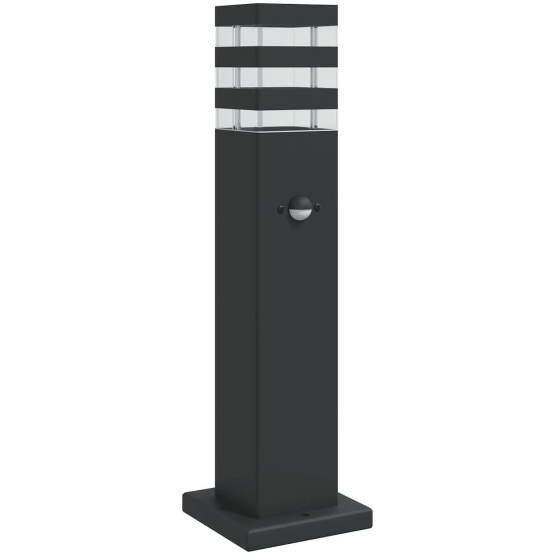 Utomhusgolvlampa med sensor svart aluminium vidaXL 50 cm – bild 2
