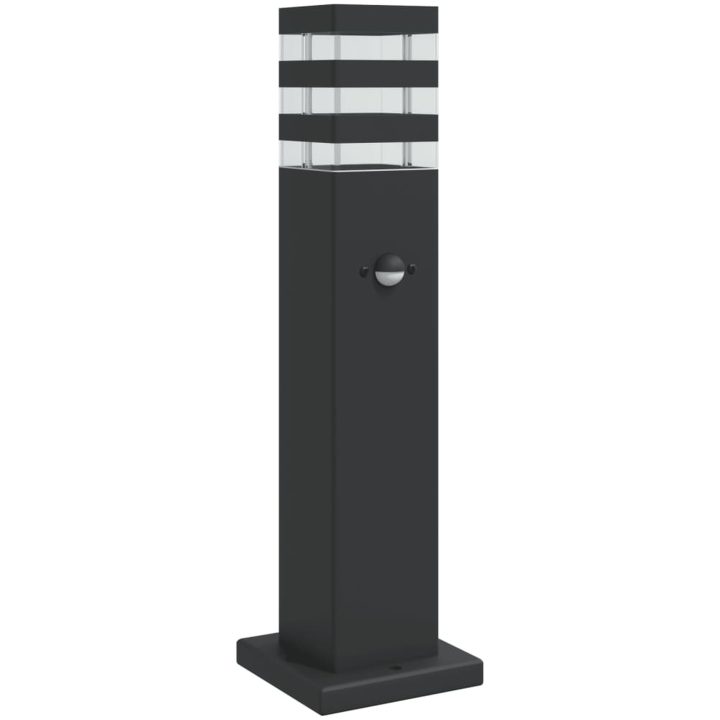 Utomhusgolvlampa med sensor svart aluminium vidaXL 50 cm – bild 2