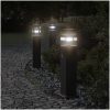 Utomhusgolvlampa med sensor svart aluminium vidaXL 50 cm – miniatyr 1