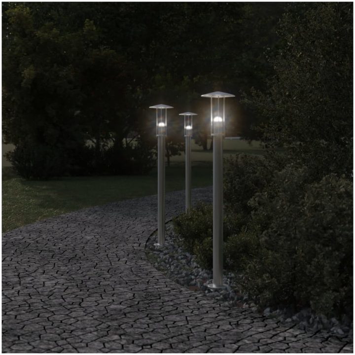 Utomhusgolvlampa silver 100 cm rostfritt stål vidaXL 100 cm – bild 3