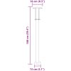 Utomhusgolvlampa silver 100 cm rostfritt stål vidaXL 100 cm – miniatyr 7
