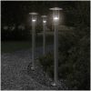 Utomhusgolvlampa silver 100 cm rostfritt stål vidaXL 100 cm – miniatyr 1