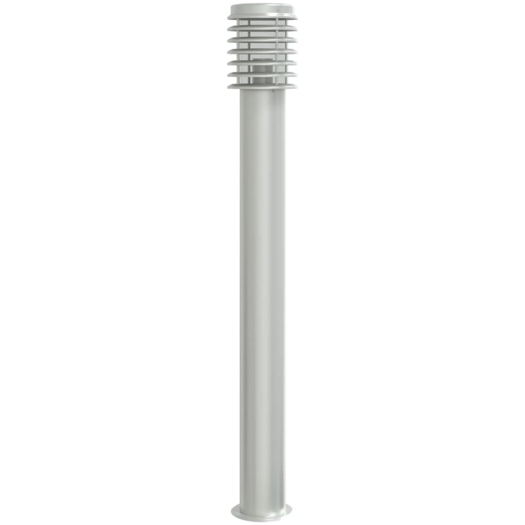 Utomhusgolvlampa silver 110 cm rostfritt stål vidaXL – bild 2