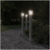 Utomhusgolvlampa silver 110 cm rostfritt stål vidaXL – miniatyr 3