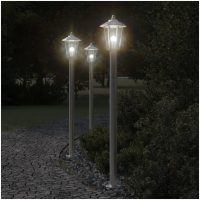 Utomhusgolvlampa silver 120 cm rostfritt stål vidaXL