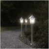 Utomhusgolvlampa silver 80 cm rostfritt stål vidaXL 80 cm – miniatyr 3