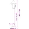 Utomhusgolvlampa silver 80 cm rostfritt stål vidaXL 80 cm – miniatyr 7