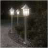 Utomhusgolvlampa silver 80 cm rostfritt stål vidaXL 80 cm – miniatyr 1