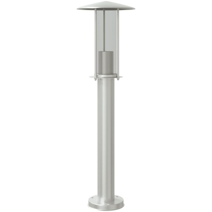 Utomhusgolvlampa silver rostfritt stål vidaXL 60 cm – bild 2