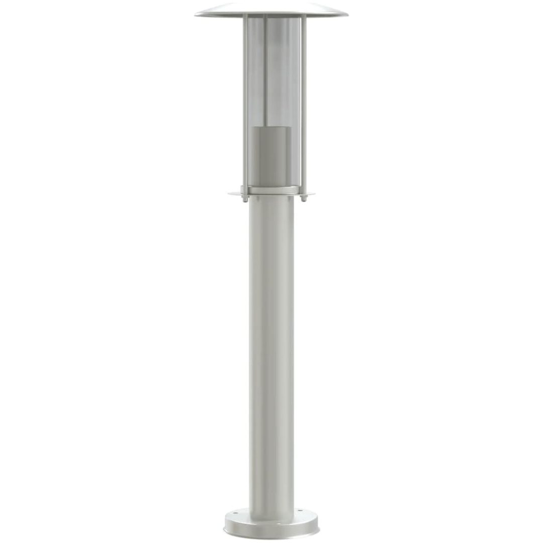 Utomhusgolvlampa silver rostfritt stål vidaXL 60 cm – bild 4
