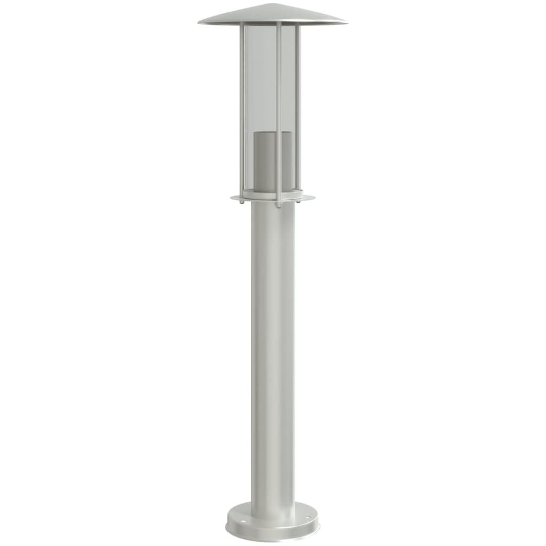 Utomhusgolvlampa silver rostfritt stål vidaXL 60 cm – bild 5