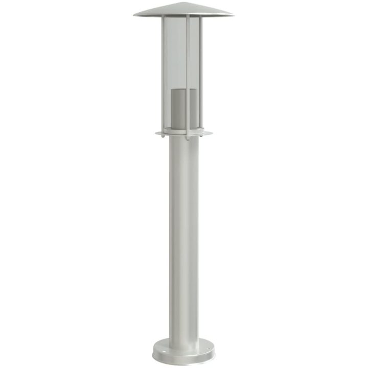 Utomhusgolvlampa silver rostfritt stål vidaXL 60 cm – bild 5