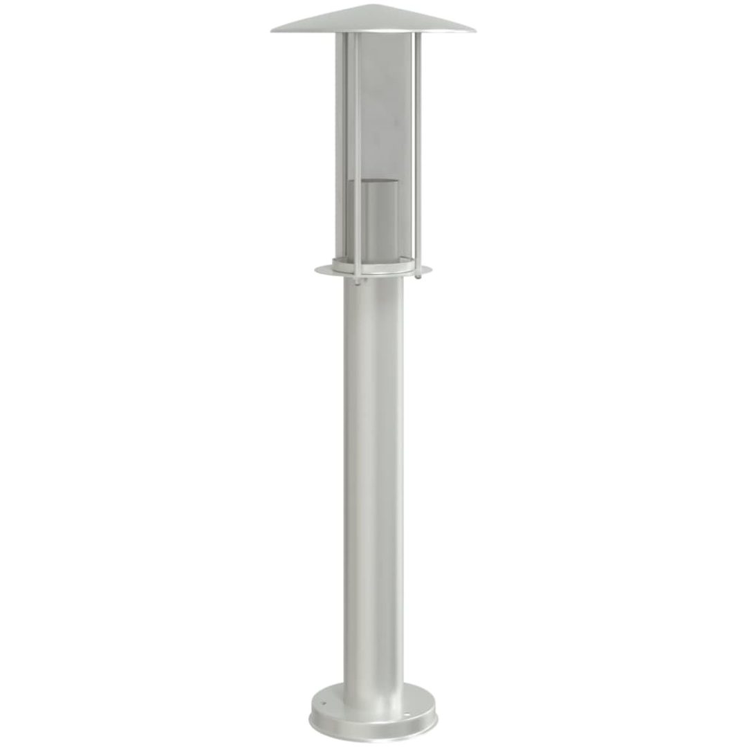 Utomhusgolvlampa silver rostfritt stål vidaXL 60 cm – bild 6