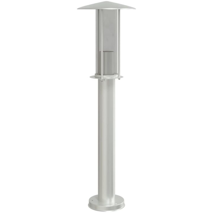 Utomhusgolvlampa silver rostfritt stål vidaXL 60 cm – bild 6