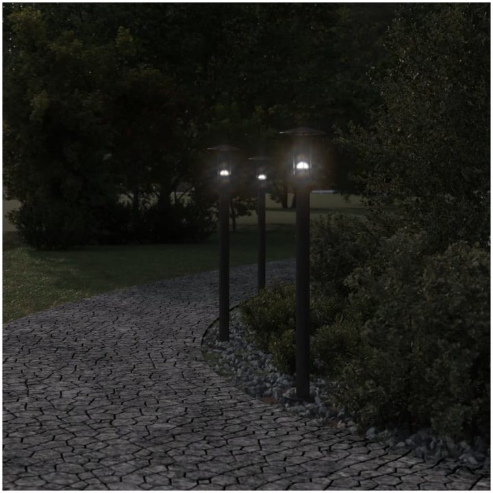 Utomhusgolvlampa svart 100 cm rostfritt stål vidaXL 100 cm – bild 3