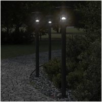 Utomhusgolvlampa svart 100 cm rostfritt stål vidaXL