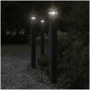 Utomhusgolvlampa svart 110 cm aluminium vidaXL 110 cm – miniatyr 1
