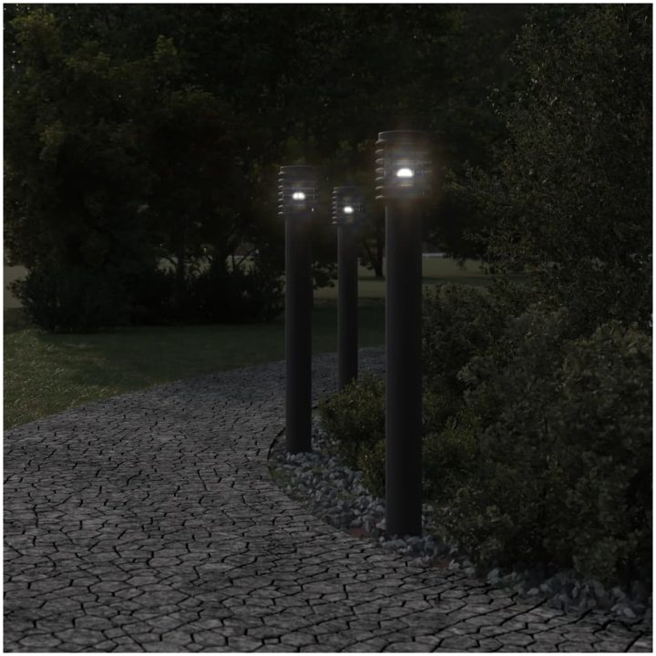 Utomhusgolvlampa svart 110 cm rostfritt stål vidaXL – bild 3