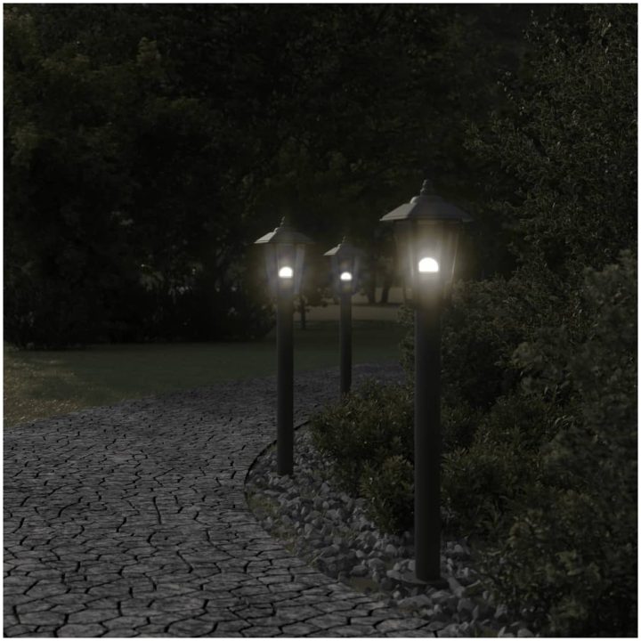 Utomhusgolvlampa svart 80 cm rostfritt stål vidaXL 80 cm – bild 3