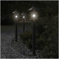 Utomhusgolvlampa svart 80 cm rostfritt stål vidaXL