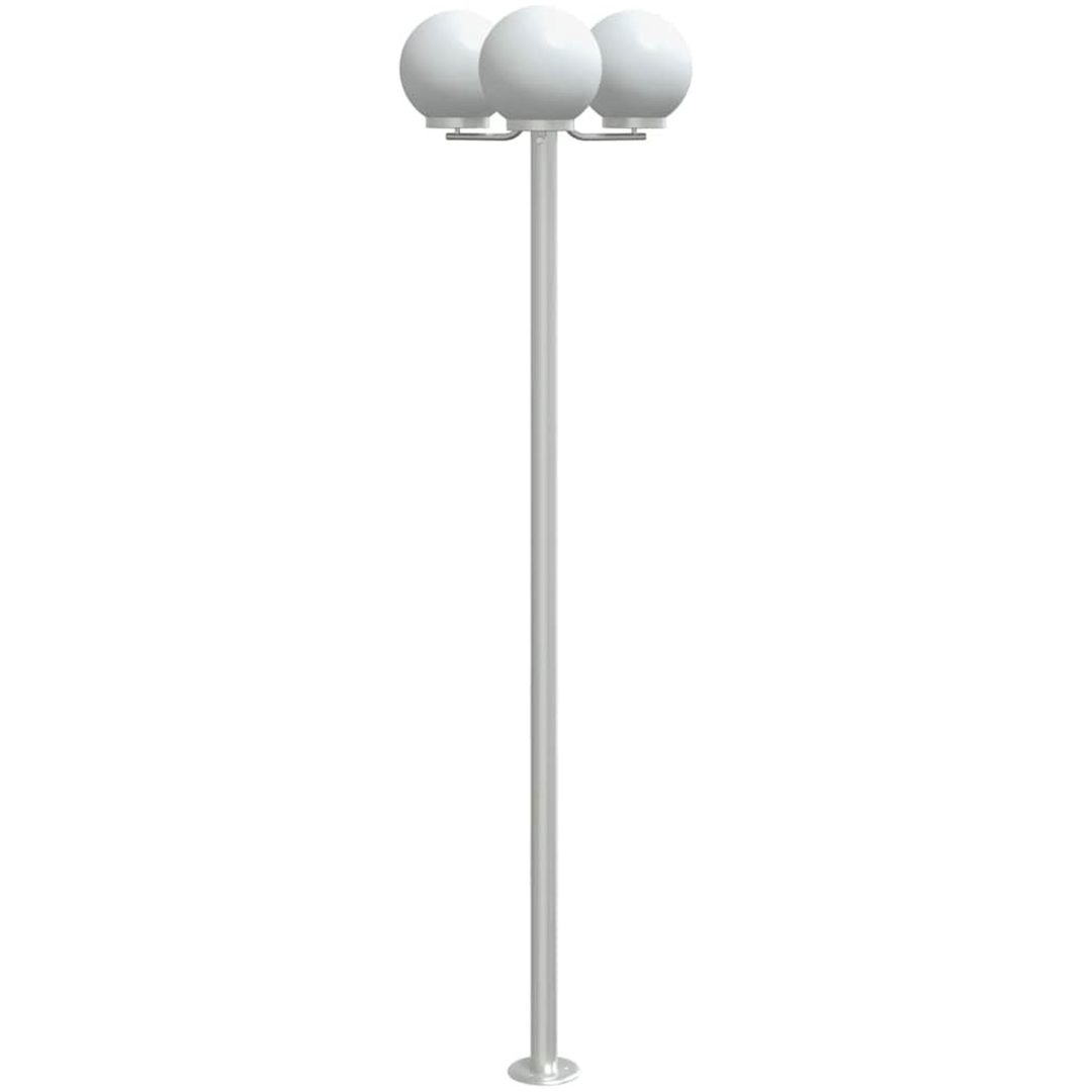 Utomhusgolvlampor 3 st silver 215 cm rostfritt stål vidaXL – bild 4
