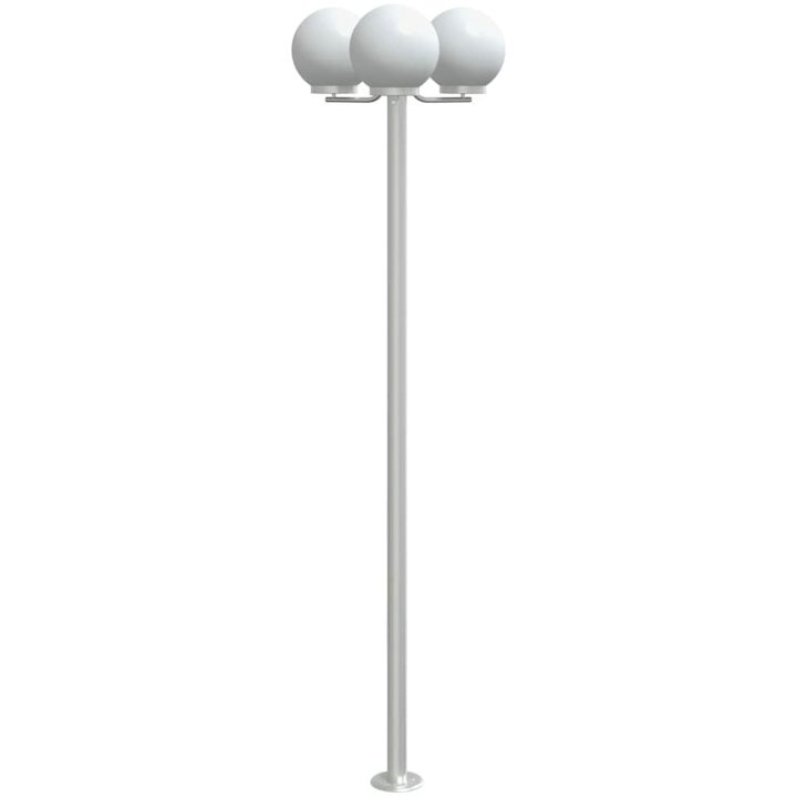 Utomhusgolvlampor 3 st silver 215 cm rostfritt stål vidaXL – bild 4